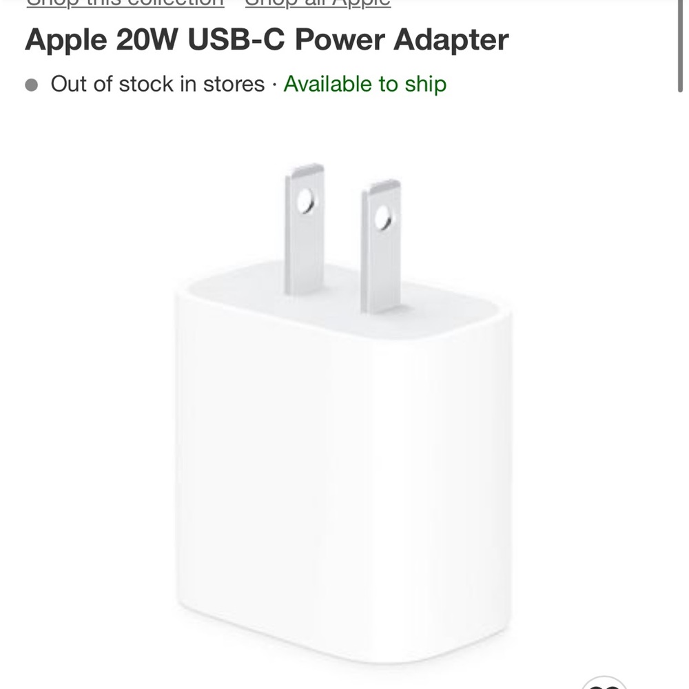 Apple 20W USB-C power adapter